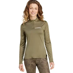 adidas Terrex Multi femme demi-zip Top - AW24-Femme Hauts À Manches Longues