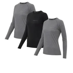 Higher State Haut de running col rond à manches longues femme (pack de 3)-Femme Fitness|Hauts À Manches Longues