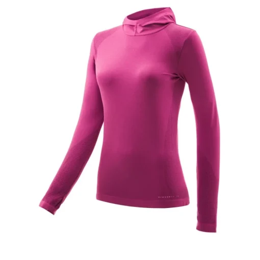 Higher State Seamfree haut de running à capuche sans couture femme-Femme Hauts À Manches Longues