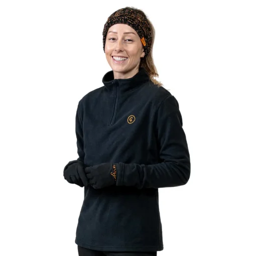 Parkrun Apricot femme 1/4 zip Microfleece-Femme Hauts À Manches Longues
