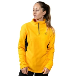 Parkrun Apricot femme 1/4 zip Microfleece-Femme Hauts À Manches Longues