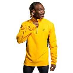 Parkrun Apricot Men's 1/4 zip Microfleece-Homme Hauts À Manches Longues