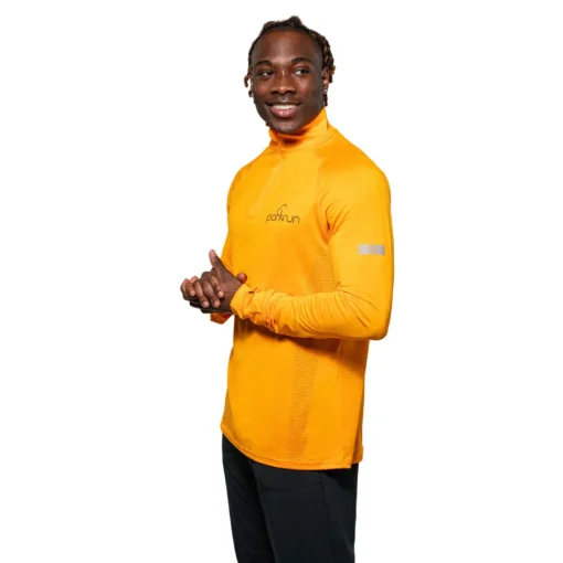 Parkrun Apricot parkrun Haut 1/4 zip homme-Homme Running|Hauts À Manches Longues