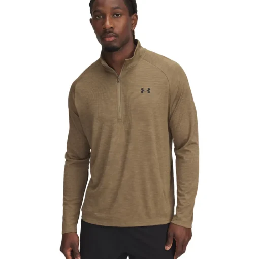 Under Armour Tech Textured haut demi-zip - SS25-Homme Hauts À Manches Longues